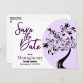 Gezinshereniging sparen de datum Typografie Modern Aankondigingskaart (Voorkant / Achterkant)