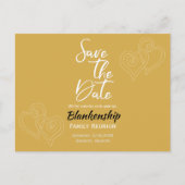 Gezinshereniging sparen de datum verbonden wit har aankondigingskaart (Voorkant)