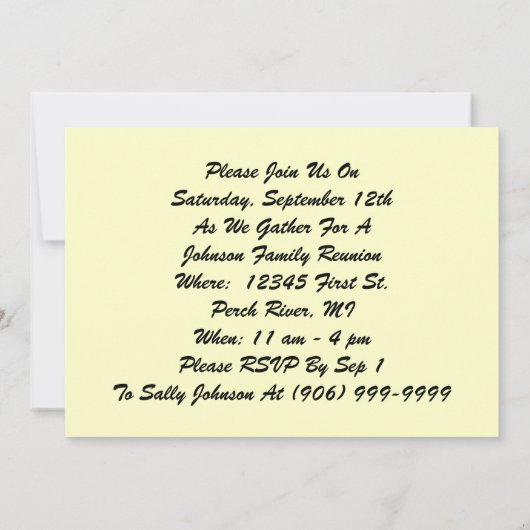  gezinshereniging stikt de dingen op uitnodiging (Achterkant)