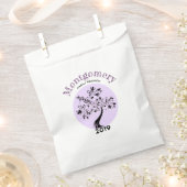 Gezinshereniging Trendy Paarse boomkunst Bedankzakje (Geknipt)