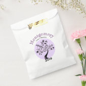 Gezinshereniging Trendy Paarse boomkunst Bedankzakje (Gezegeld)