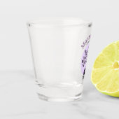 Gezinshereniging Trendy Paarse boomkunst Shot Glas (Links)