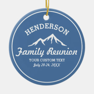  gezinshereniging Trip Cool Mountain Peaks Keramisch Ornament