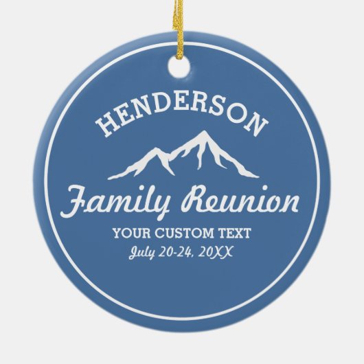  gezinshereniging Trip Cool Mountain Peaks Keramisch Ornament (Achterkant)