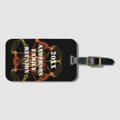 Gezinshereniging Vivid Yellow Oranje Celestial Eve Bagagelabel (Voorkant (horizontaal))