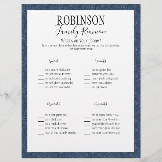 Gezinshereniging wat er op je telefoonspel staat (Voorkant)