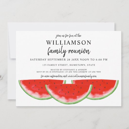 Gezinshereniging watermeloen kaart (Voorkant)