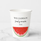 Gezinshereniging watermeloen papieren bekers (Achterkant)