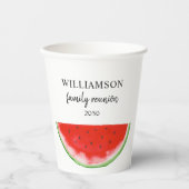 Gezinshereniging watermeloen papieren bekers (Voorkant)