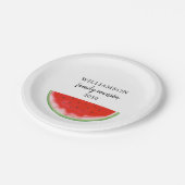 Gezinshereniging watermeloen papieren bordje (Gekanteld)