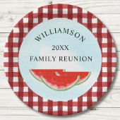 Gezinshereniging watermeloen papieren bordje