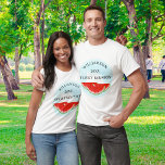 Gezinshereniging watermeloen t-shirt<br><div class="desc">Plan je een familiereünie? Deze vrolijke T-shirts zijn versierd met waterverf watermeloenen en een blauwe lucht. Gemakkelijk aan te passen voor al uw gezinsleden. Originele Waterverf © Michele Davies.</div>