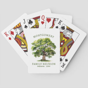Gezinshereniging Waterverf Familiestructuur Pokerkaarten