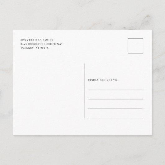 Gezinshereniging Waterverf genealogieboom Uitnodiging Briefkaart (Achterkant)