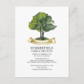 Gezinshereniging Waterverf genealogieboom Uitnodiging Briefkaart (Voorkant)