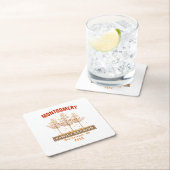 Gezinshereniging Waterverf najaar bomen monogram Kartonnen Onderzetters (Insitu)