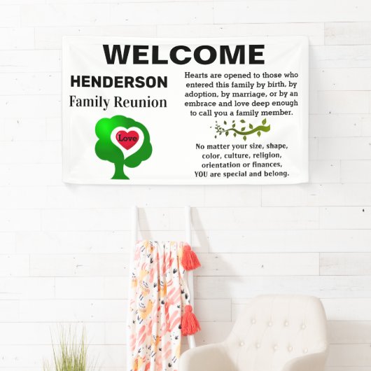 Gezinshereniging - We houden van onze familie -  Spandoek (Insitu)