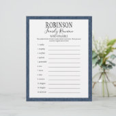 Gezinshereniging Word Scramble Game (Staand voorkant)