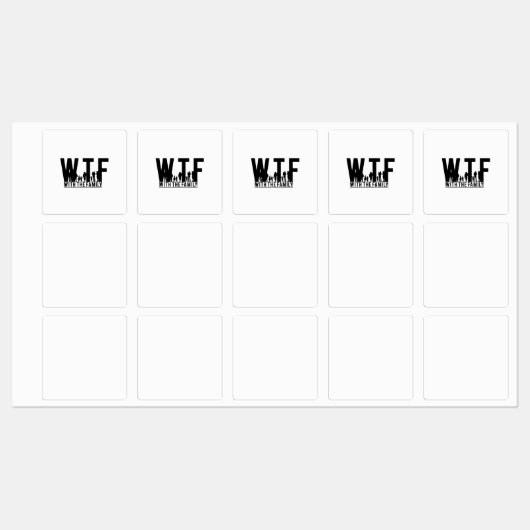 gezinshereniging WTF met het gezin Labels (Vel)