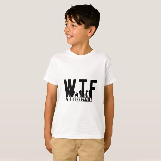 gezinshereniging WTF met het gezin T-shirt (Voorkant volledig)