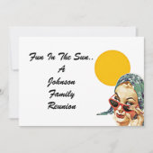  Gezinshereniging Zomer Dame Uitnodiging (Voorkant)