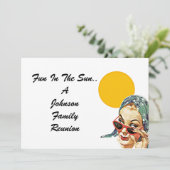 Gezinshereniging Zomer Dame Uitnodiging (Staand voorkant)