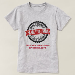 Gezinshereniging zwart rood t-shirt
