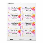 Gezinsherenigingsballon Confetti Aangepaste naam L Etiket (Full Sheet)