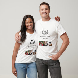 Gezinsherenigingsfoto-collage monogram t-shirt