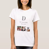 Gezinsherenigingsfoto-collage monogram t-shirt (Voorkant)