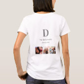 Gezinsherenigingsfoto-collage monogram t-shirt (Achterkant)