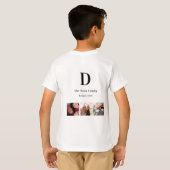 Gezinsherenigingsfoto-collage monogram t-shirt (Achterkant volledig)
