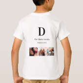 Gezinsherenigingsfoto-collage monogram t-shirt (Achterkant)