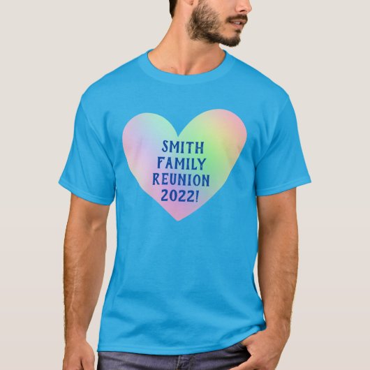  gezinsherenigingsgradiënt hart T-shirt (Voorkant)