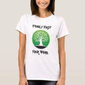gezinsherenigingsgroene boom t-shirt (Voorkant)