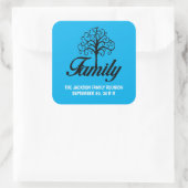 gezinsherenigingsstructuur vierkante sticker (Tas)