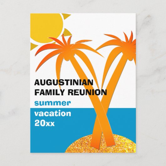 Gezinsherenigingszomervakantie Briefkaart (Voorkant)