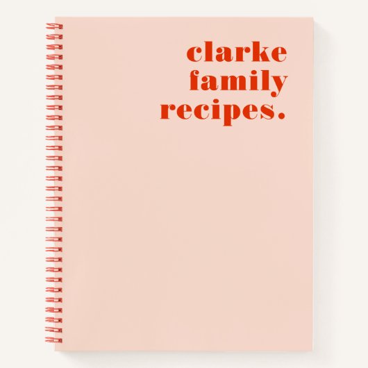 Gezinsherhaling Blush roze en rood Notitieboek (Voorkant)