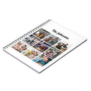 Gezinsherinneringen 9 Foto Raster Gepersonaliseerd Notitieboek