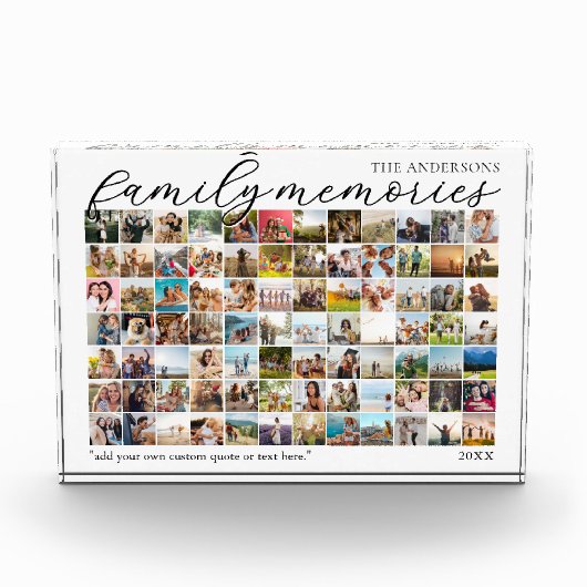 Gezinsherinneringen gepersonaliseerde 84 Afbeeldin Fotoblokken (Voorkant)