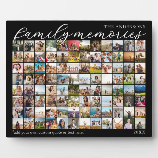 Gezinsherinneringen Gepersonaliseerde 96 Fotocolla Fotoplaat (Voorkant)