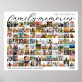 Gezinsherinneringen Gepersonaliseerde 96 Fotocolla Poster (Voorkant)