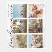 Gezinsherinneringen Gepersonaliseerde fotocollage Fleece Deken (Voorkant)