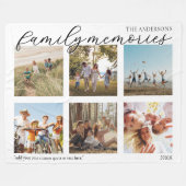 Gezinsherinneringen Gepersonaliseerde fotocollage Fleece Deken (Voorkant (Horizontaal))