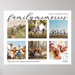 Gezinsherinneringen Gepersonaliseerde fotocollage Poster
