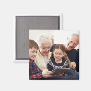 Gezinsherinneringen Gepersonaliseerde Ouder Foto Magneet
