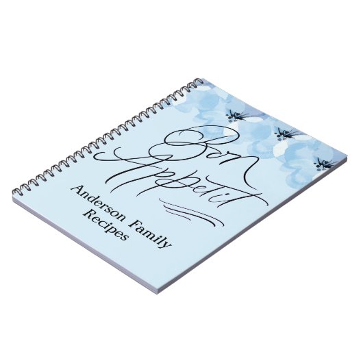 Gezinsherinningen op basis van eetlustblauw notitieboek (Linkerzijde)