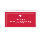 Gezinsherwinning Etiket (Voorkant)