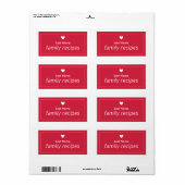 Gezinsherwinning Etiket (Full Sheet)