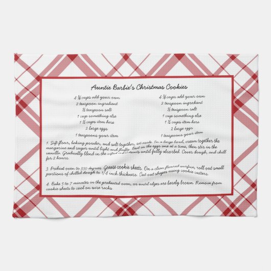 Gezinsherwinning kerst keepomwille theedoek (Horizontaal)